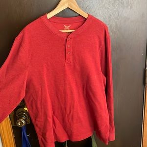 Red long sleeve shirt